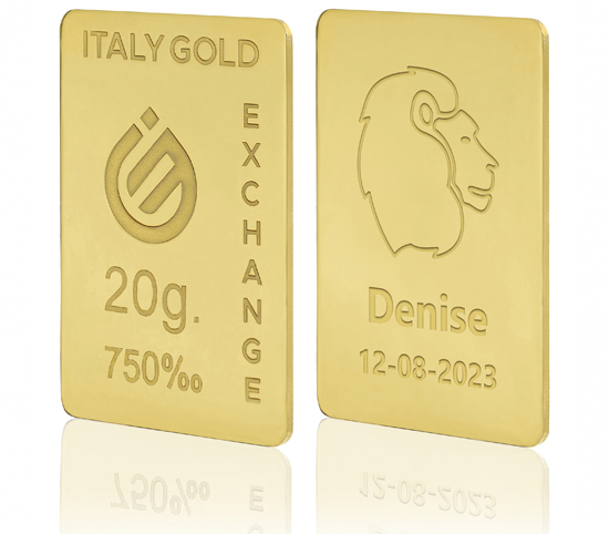Gold ingots Star Signs - Leo - 18Kt - 20gr IGE GOLD